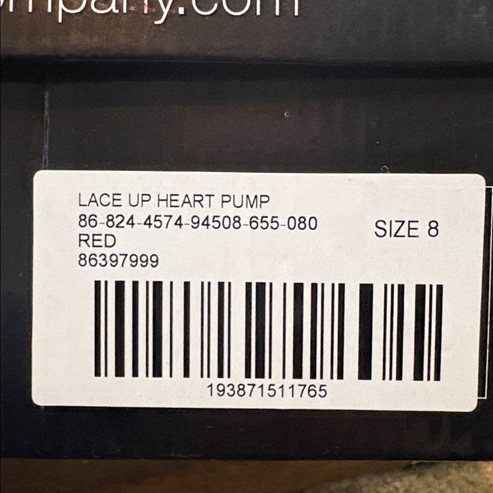 New York & Company Red Heart Lace Up Size 8 NIB - Picture 5 of 10